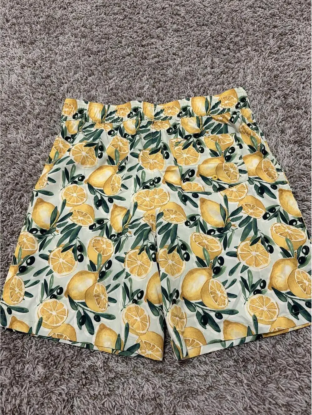 Abercrombie Kids Boys Lemon Print Swim Shorts 17/18